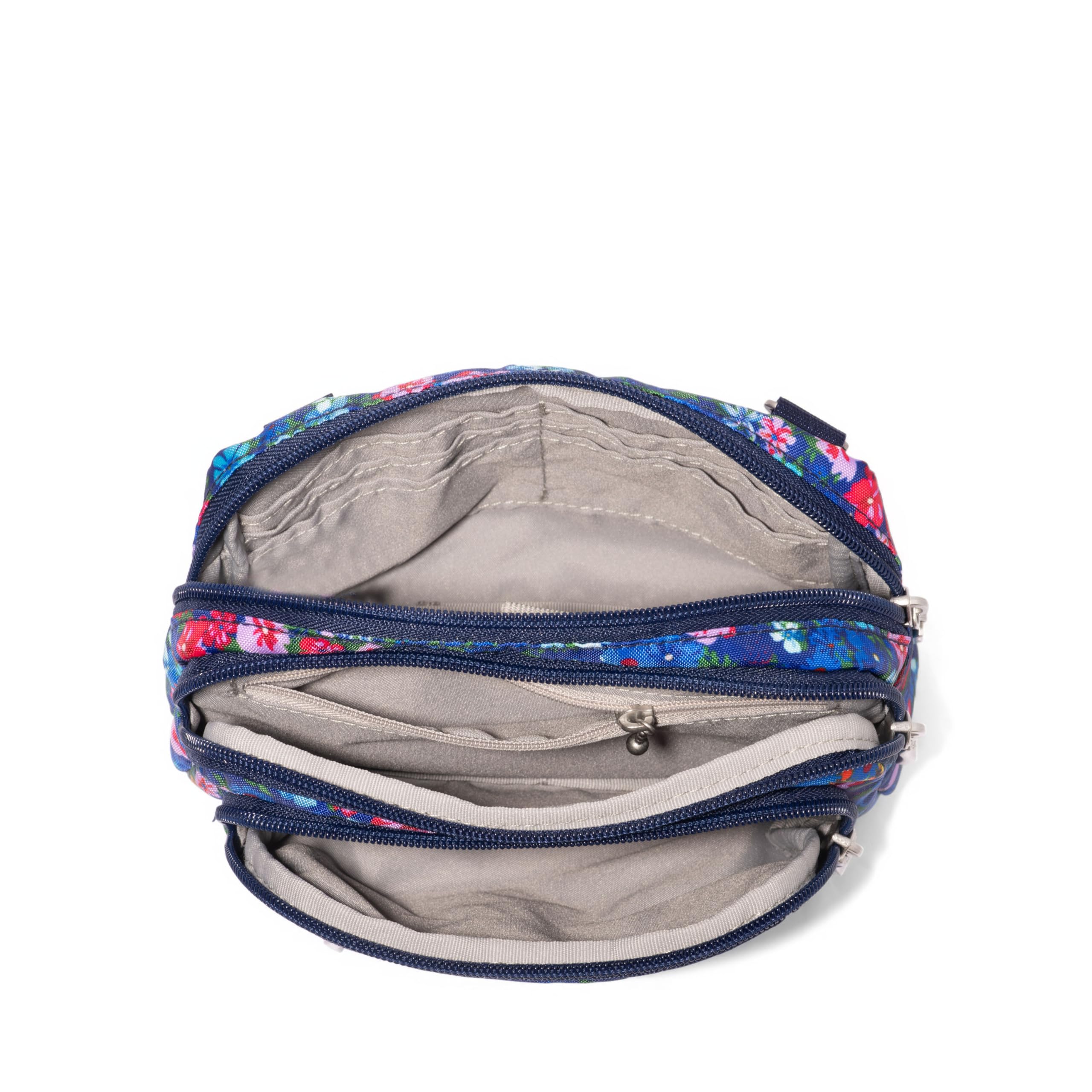 Baggallini Triple Zip Small Crossbody Bag for Women - 8x6 Lightweight Convertible Fanny Pack Belt Bag - Image 9