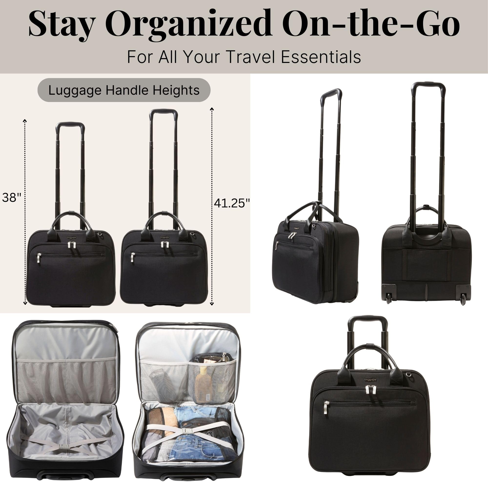 Baggallini Women's 2 Wheel Tote - Image 6