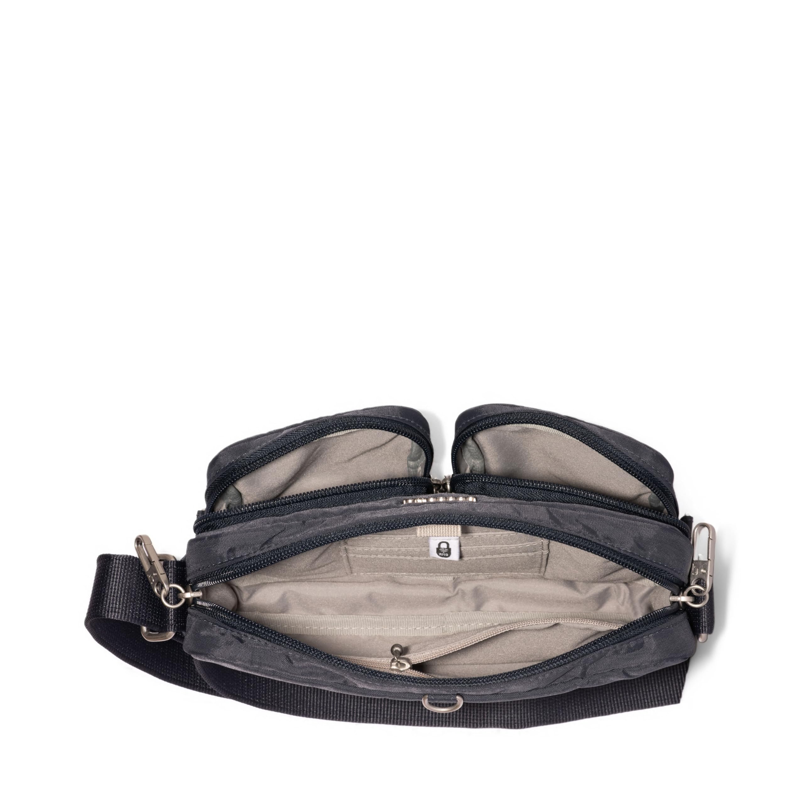 Baggallini Women's Baggallini Securtex® Anti-theft Treasure Crossbody 9"x5.5" Lightweight Travel Purse With Rfid Card Slots Locking Zippers - Image 7