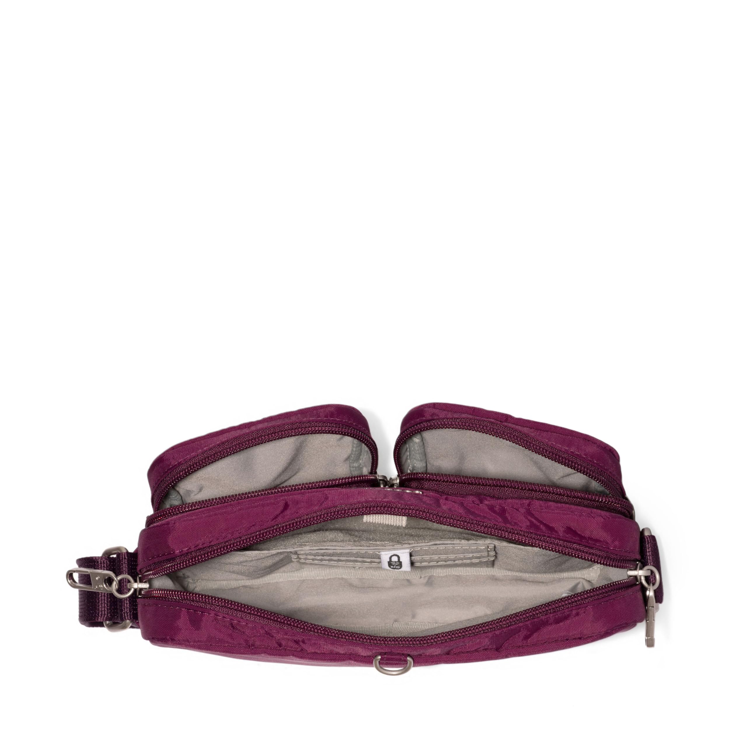Baggallini Women's Baggallini Securtex® Anti-theft Treasure Crossbody 9"x5.5" Lightweight Travel Purse With Rfid Card Slots Locking Zippers - Image 7