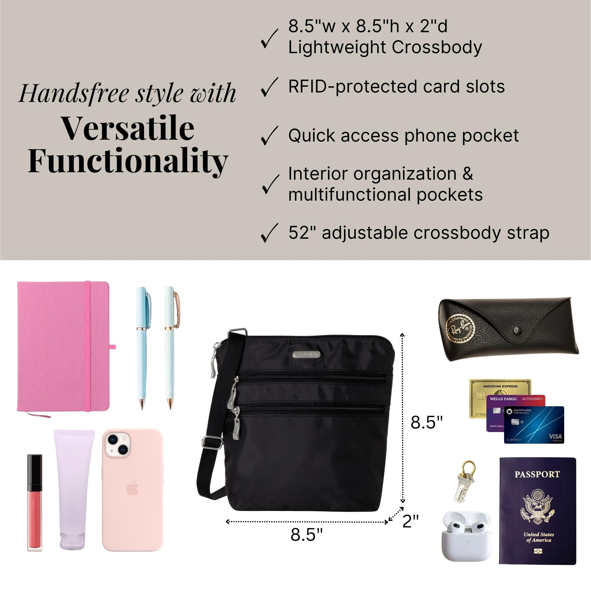 Baggallini Women's Essential Crossbody Bags - Image 4