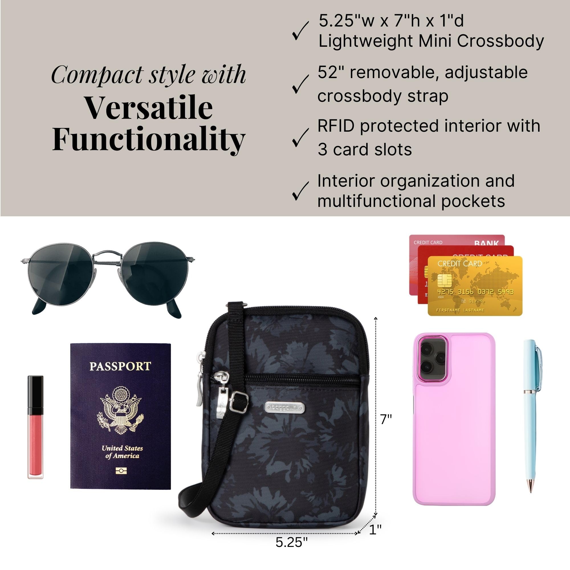 Baggallini Women's Essential Mini Crossbody Bag - Image 3