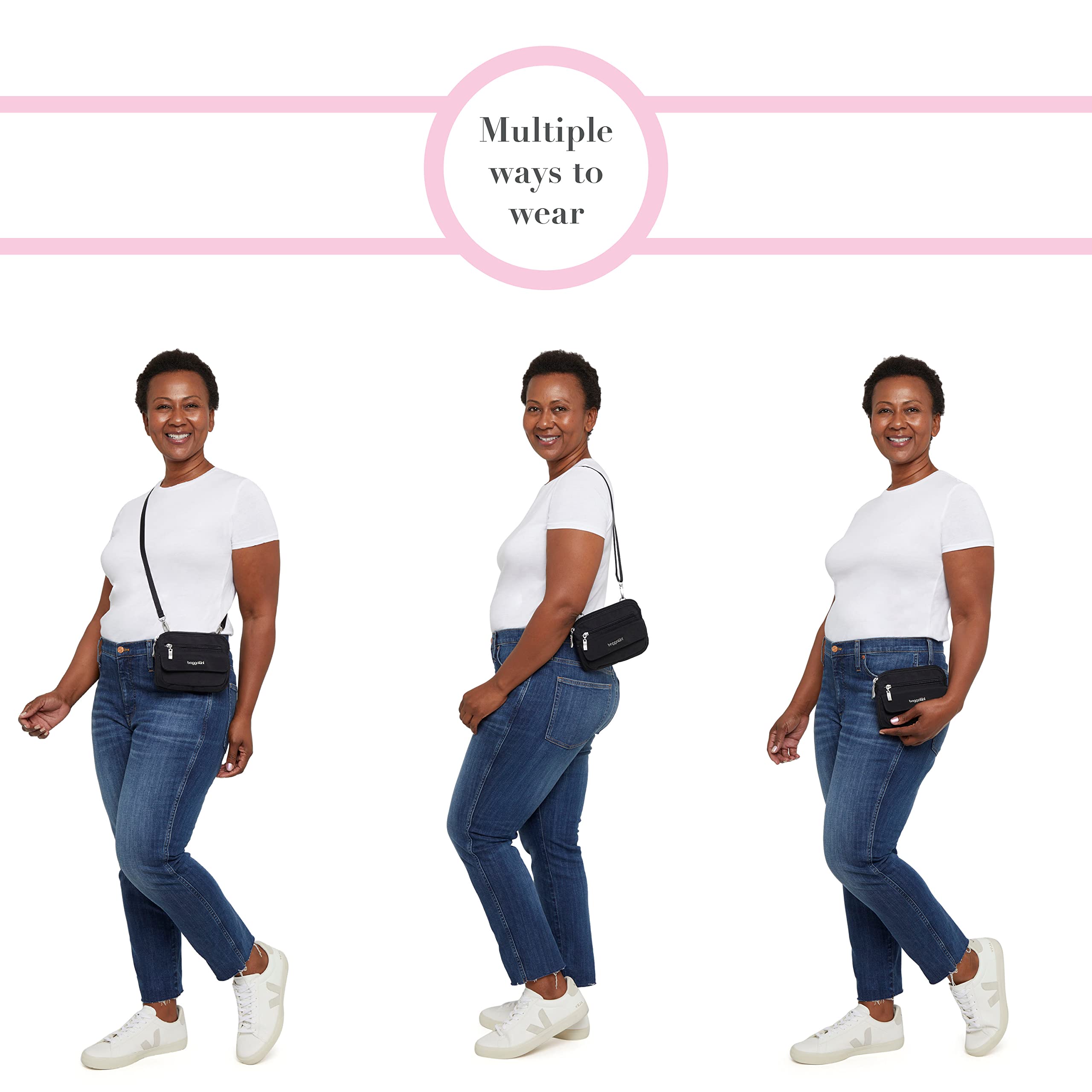 Baggallini Women's Modern Everywhere Mini Crossbody Bag for Women - 7x0.8x5.5 Cross Body Small Purse Travel Bag - Quick-access Pocket - Image 6