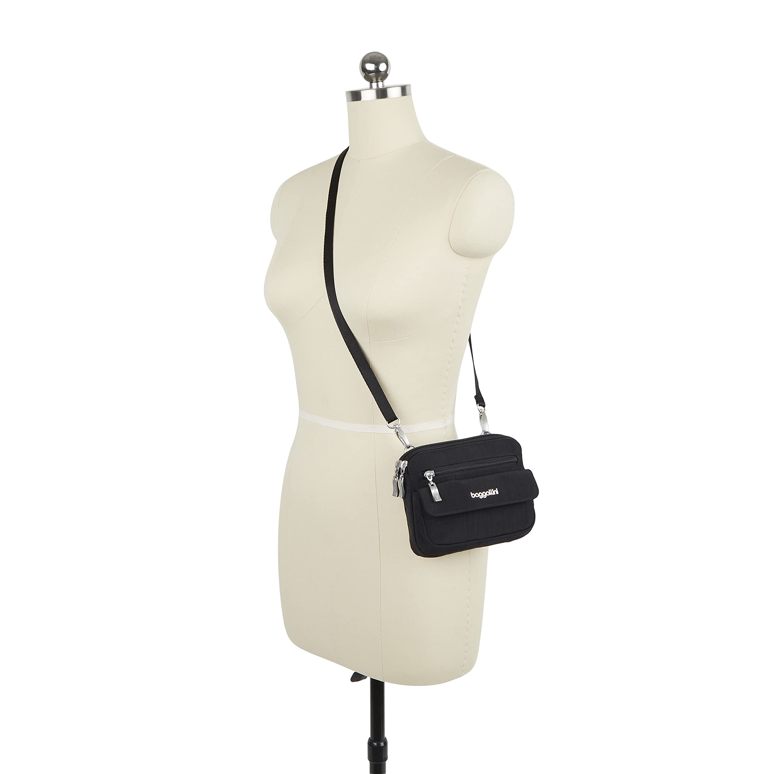 Baggallini Women's Modern Everywhere Mini Crossbody Bag for Women - 7x0.8x5.5 Cross Body Small Purse Travel Bag - Quick-access Pocket - Image 7