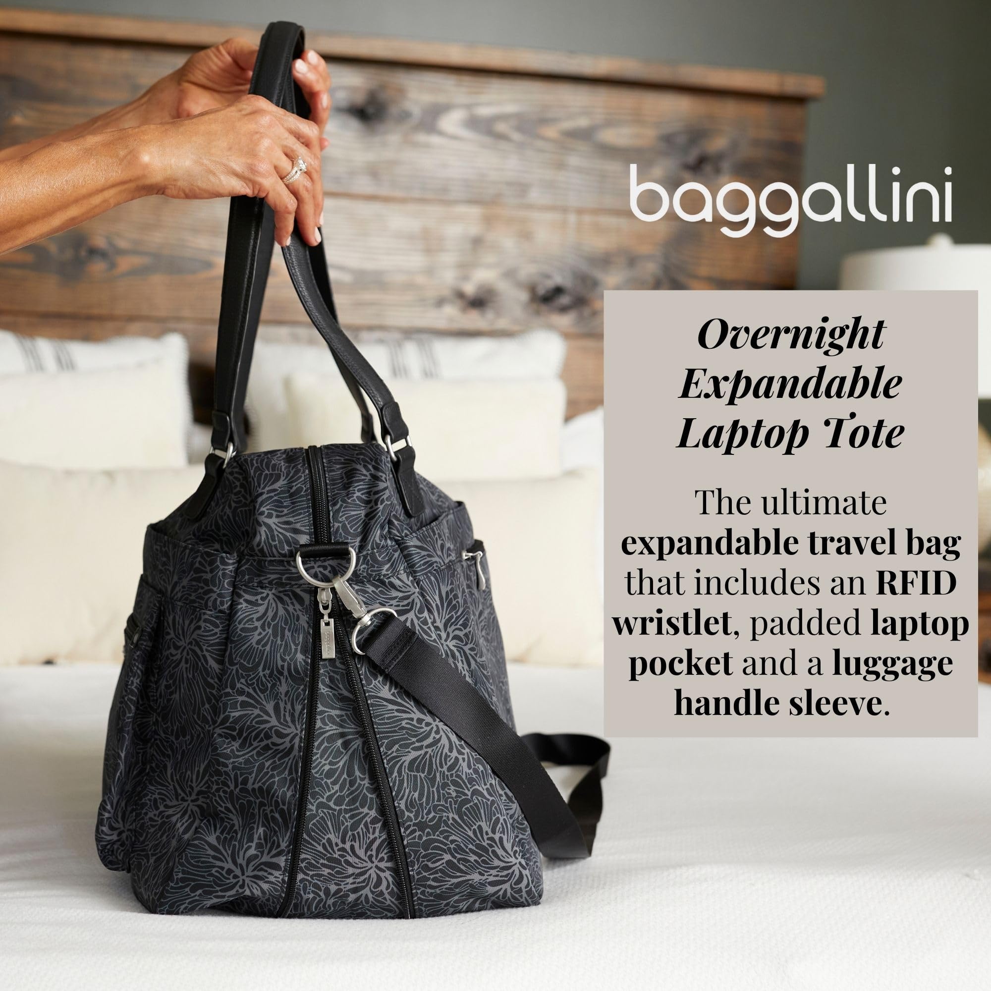 Baggallini Women's Overnight Expandable Laptop Tote - Image 3