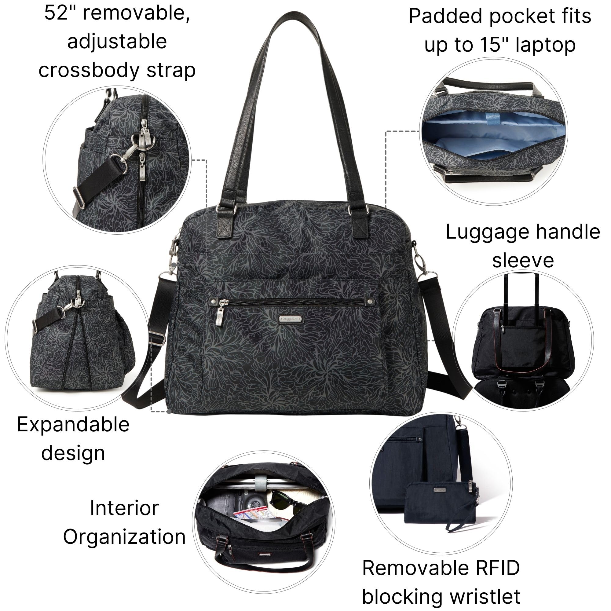 Baggallini Women's Overnight Expandable Laptop Tote - Image 4