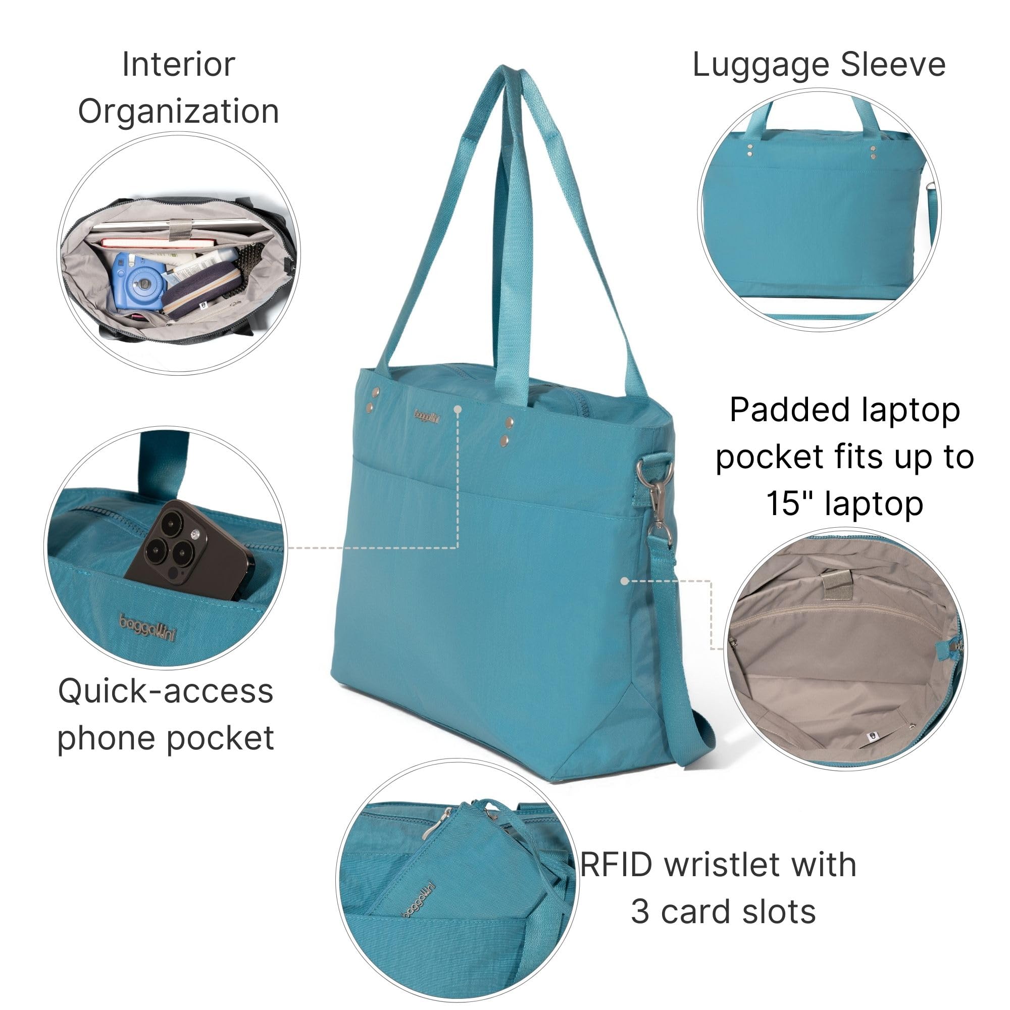 Baggallini Womens Carryall Laptop Tote - Image 3