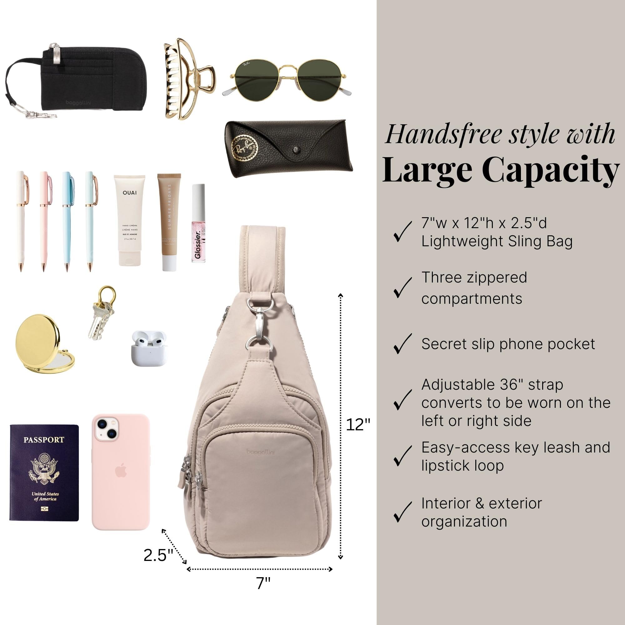 Baggallini womens Central Park Sling - Image 4