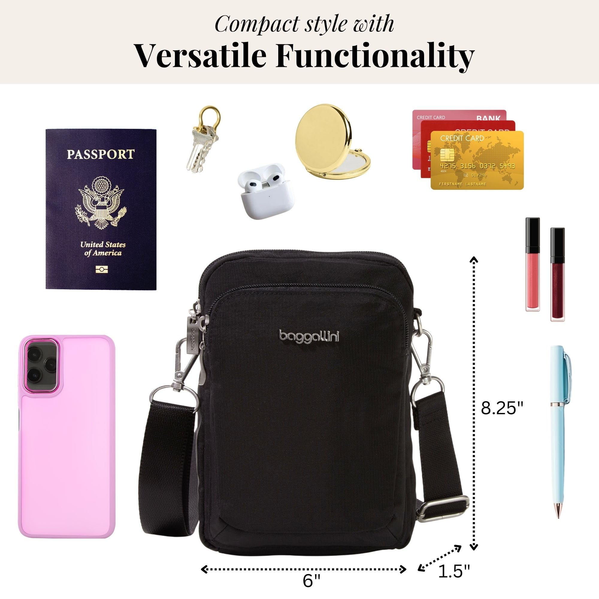 Baggallini womens Modern Everywhere Explorer Crossbody - Image 4