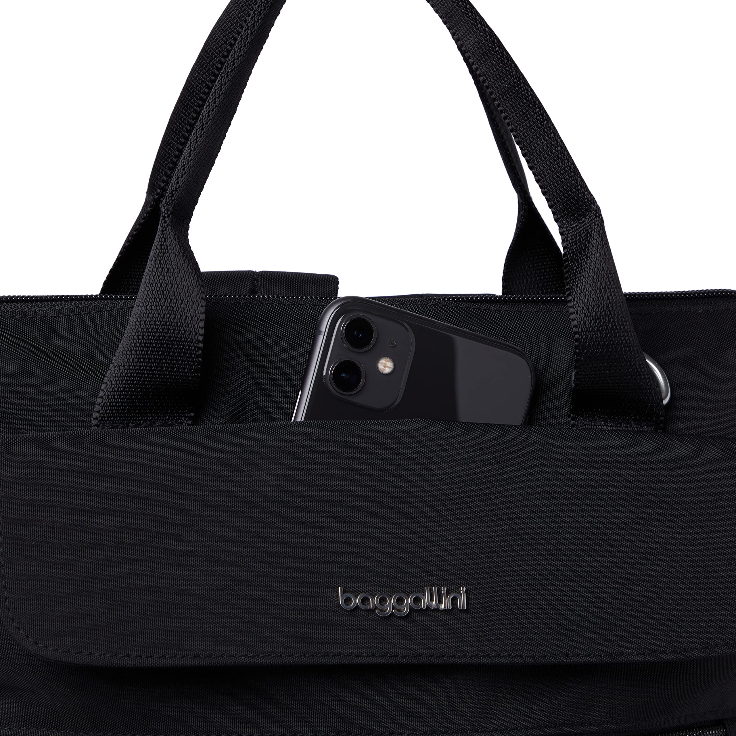 Baggallini womens Modern Everywhere Laptop Backpack, Black, One Size US - Image 3