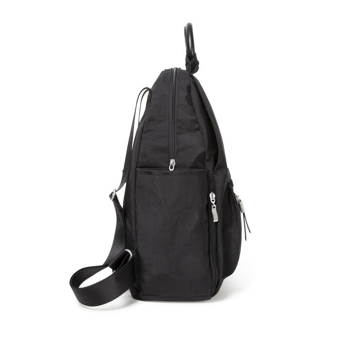 Baggallini womens New Classic "Heritage" With Rfid Phone Wristlet All Day Backpack, Black, One Size US - Image 11