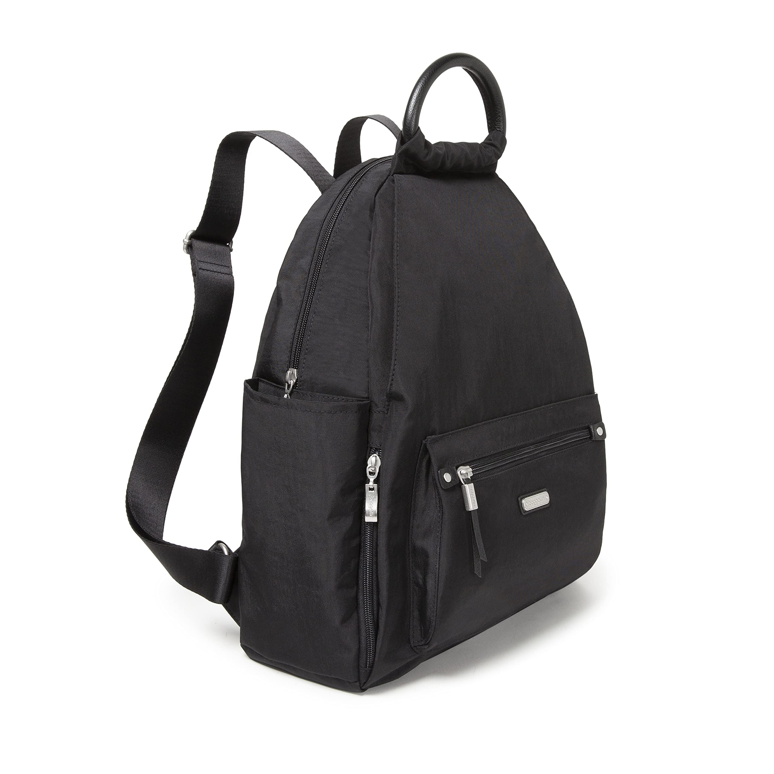 Baggallini womens New Classic "Heritage" With Rfid Phone Wristlet All Day Backpack, Black, One Size US - Image 12