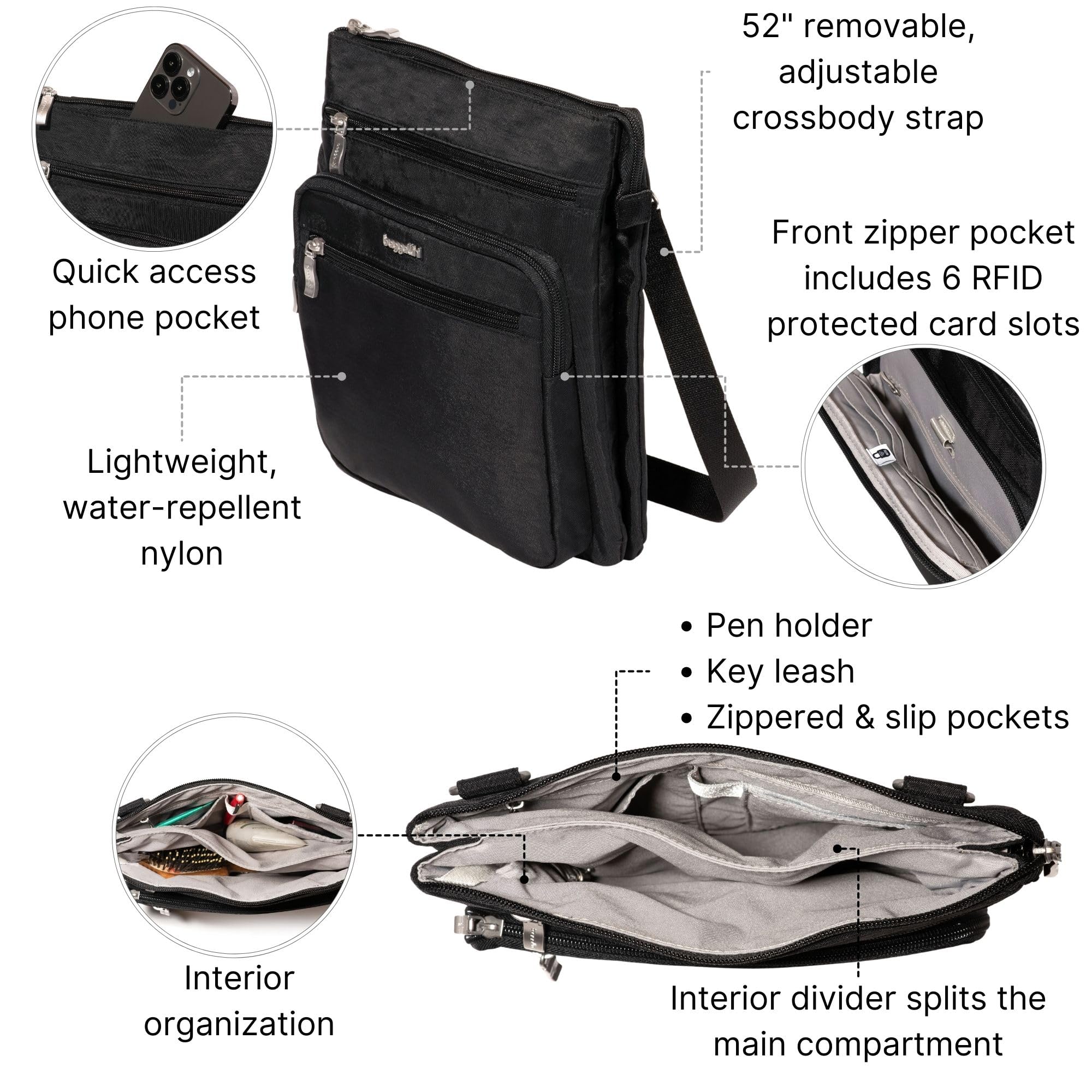 Baggallini womens Out and About Crossbody - Image 4