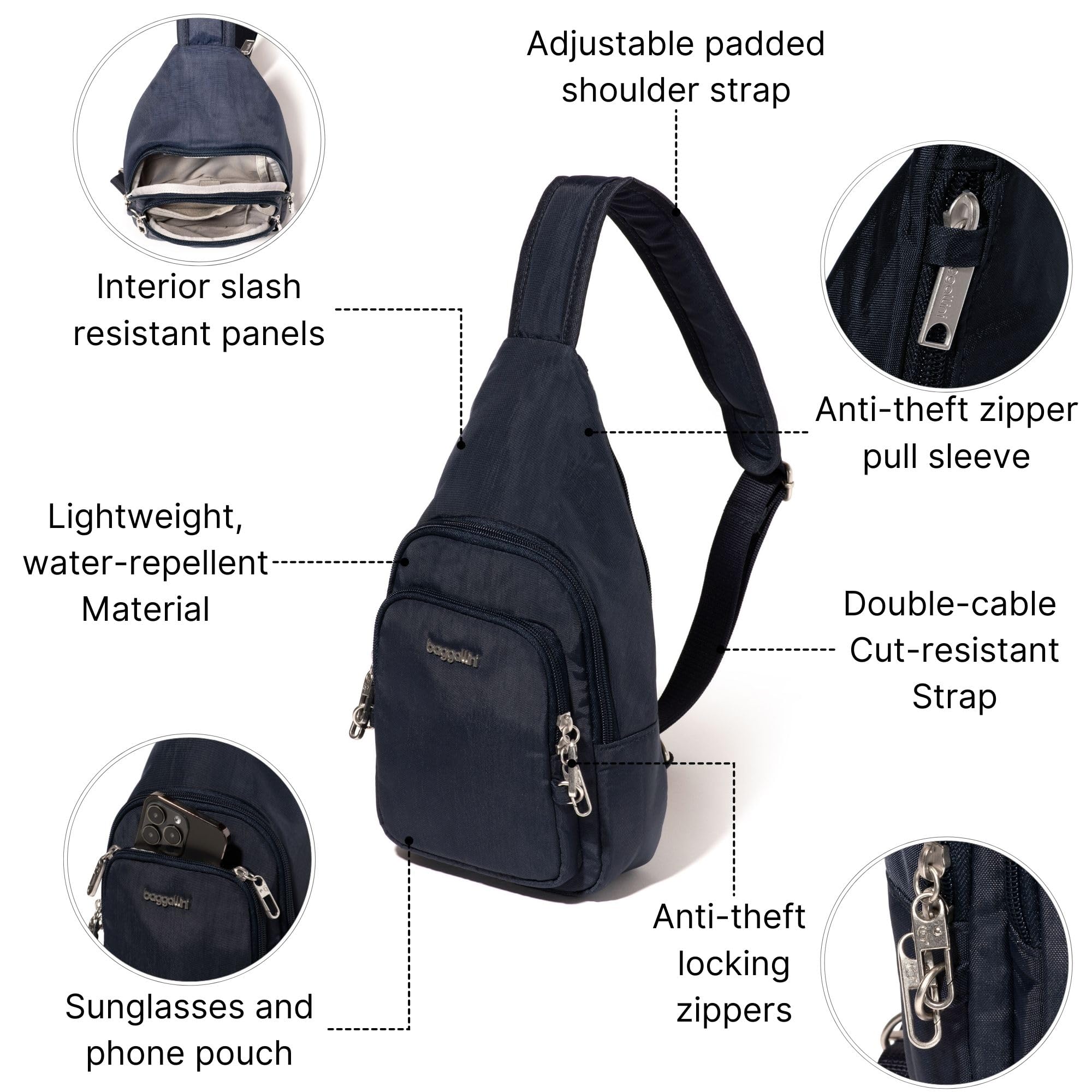 Baggallini womens Securtex Anti-theft Daytripper Sling - Image 4
