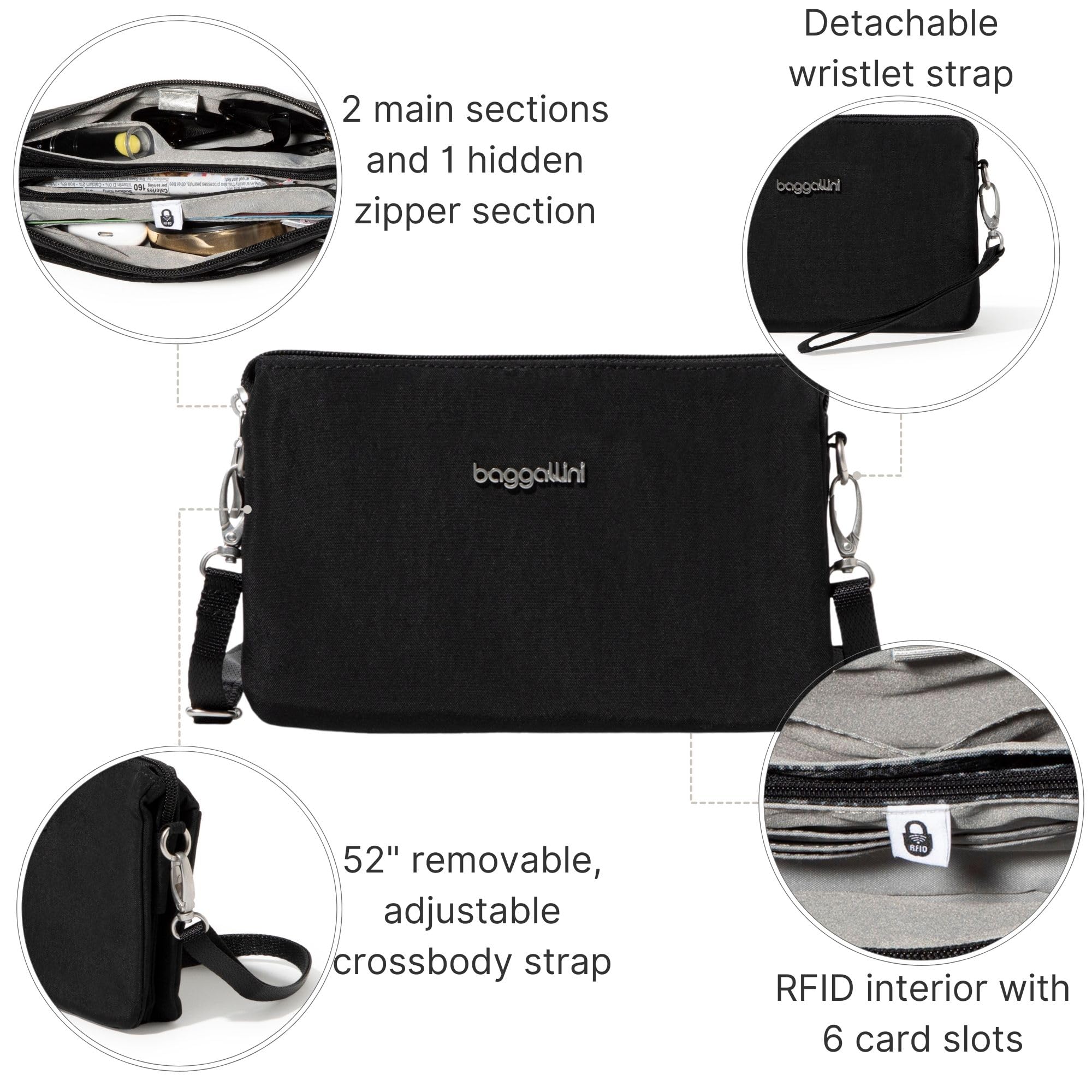 Baggallini womens The Only Mini Bag - Image 3