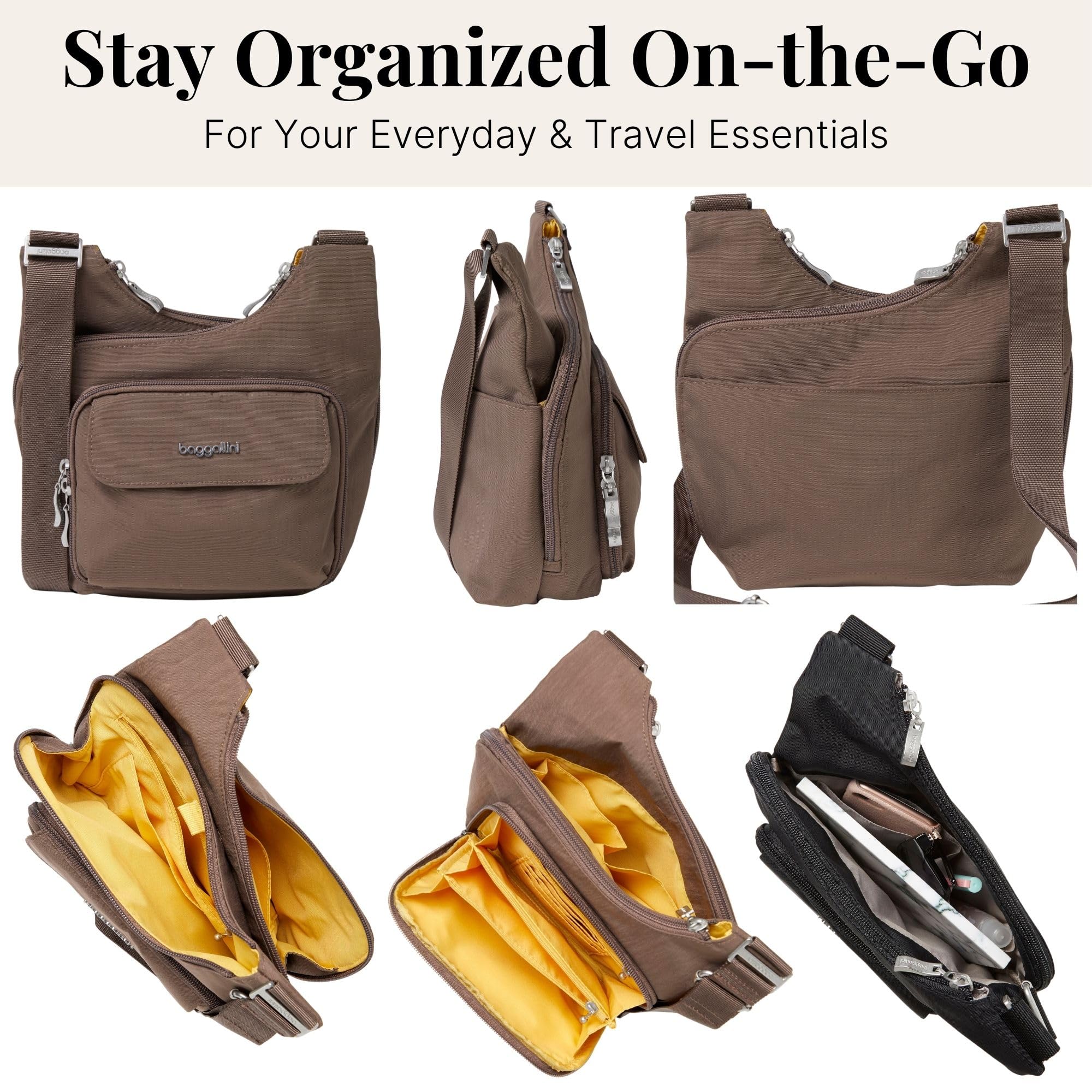 Criss Cross - Lightweight 10"x11" Womens Crossbody Nylon Travel Bag, Everyday Bag - Image 7
