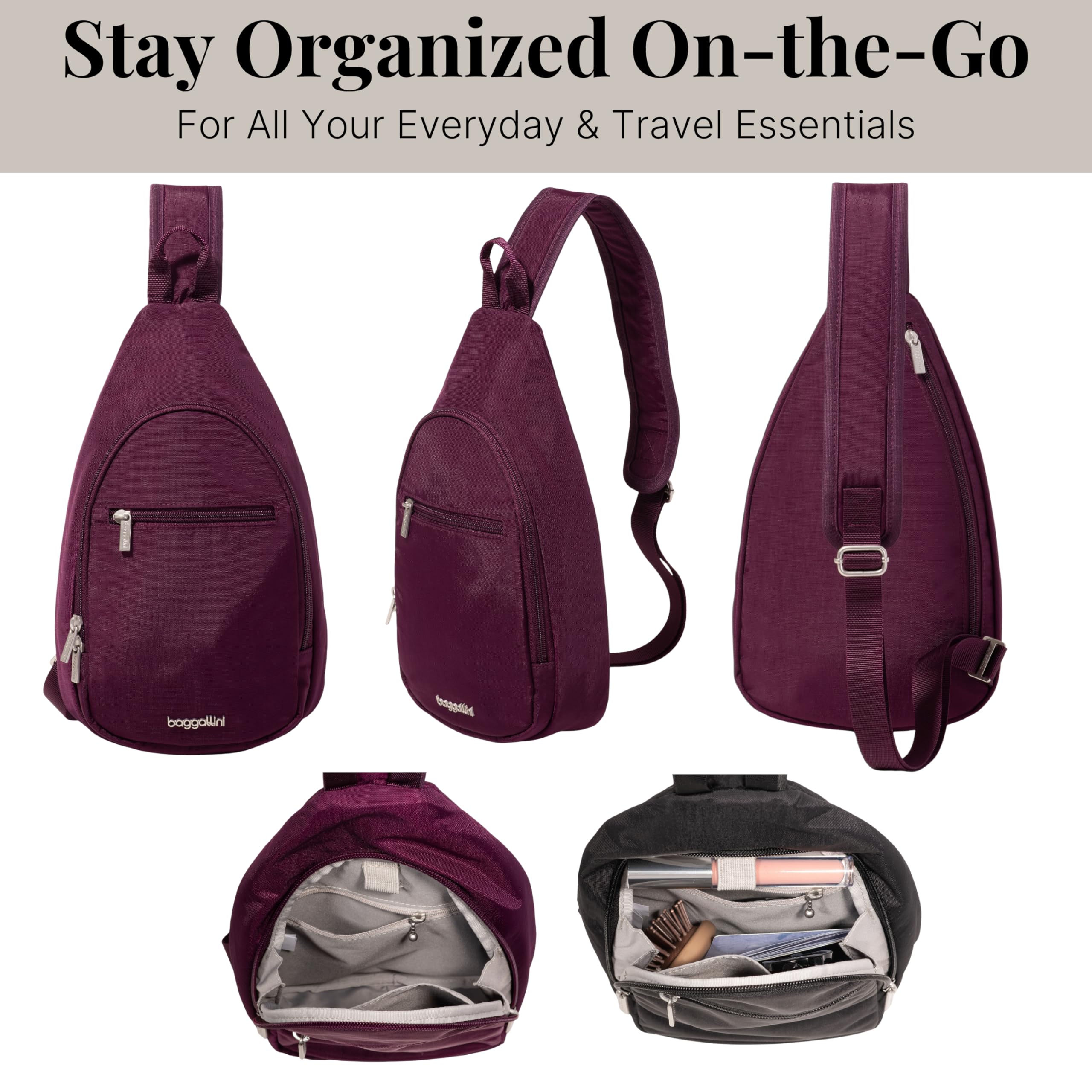 Daily Sling - Lightweight 12.6"x7.5" Sling Crossbody Bag with Convertible Adjustable Shoulder Strap - Image 5
