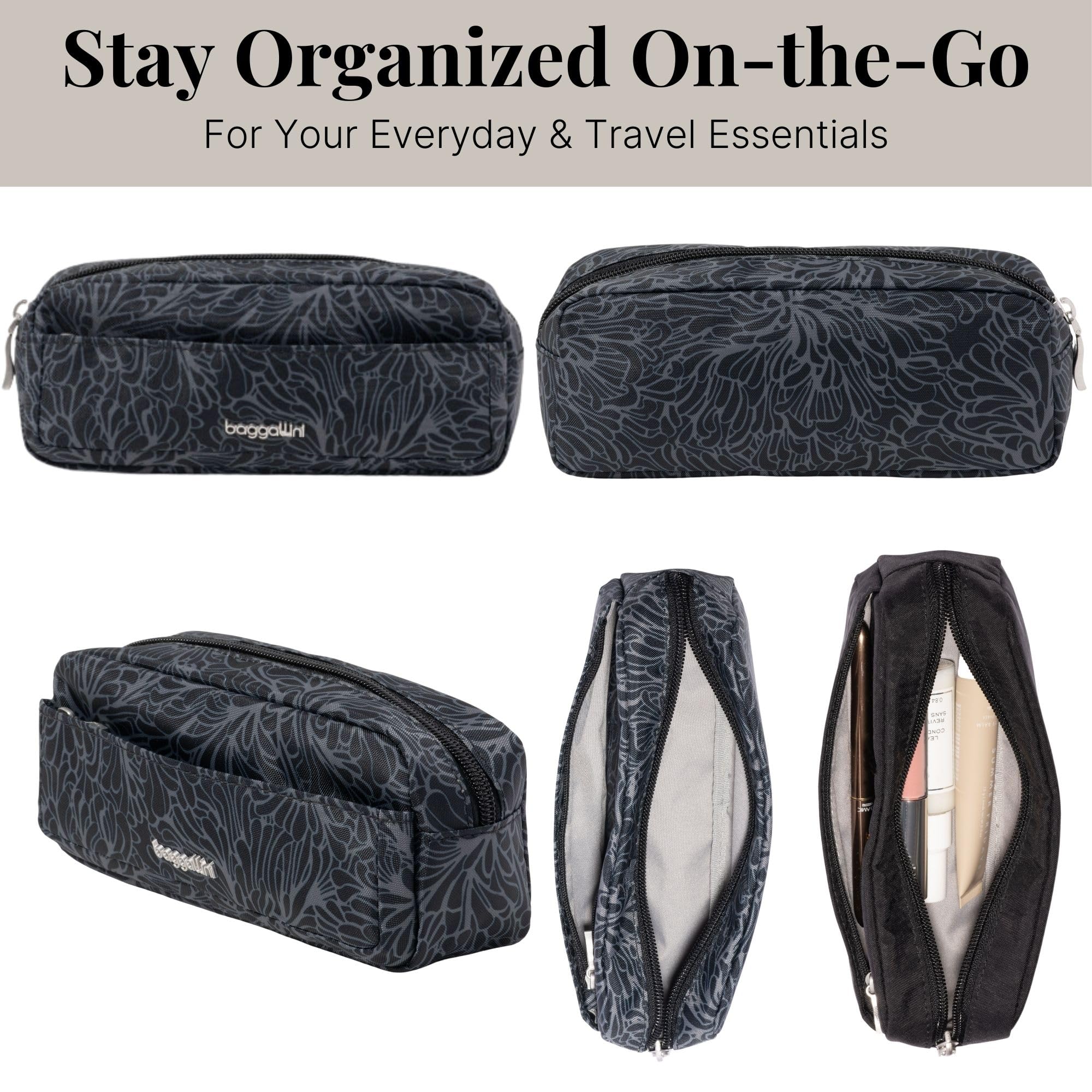 Long Pocket Cosmetic - Lightweight 7.8”x 3.1”x2.1” Makeup Bag - Travel Essentials Makeup Organizer - Image 4