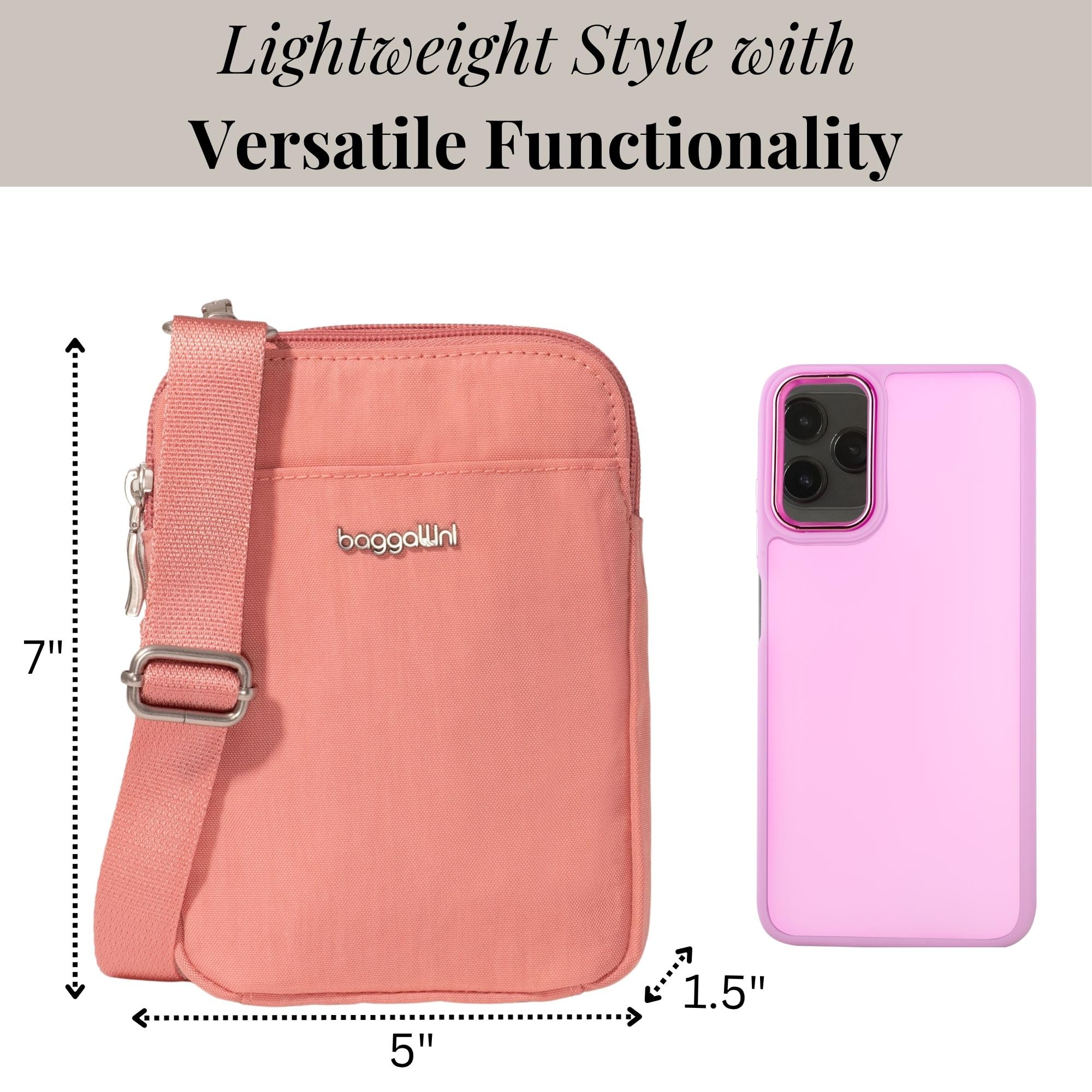 Modern Take Two RFID Crossbody - 5"x7" Lightweight Small Phone Wallet Crossbody Bag - Nylon Travel Purse - Image 3
