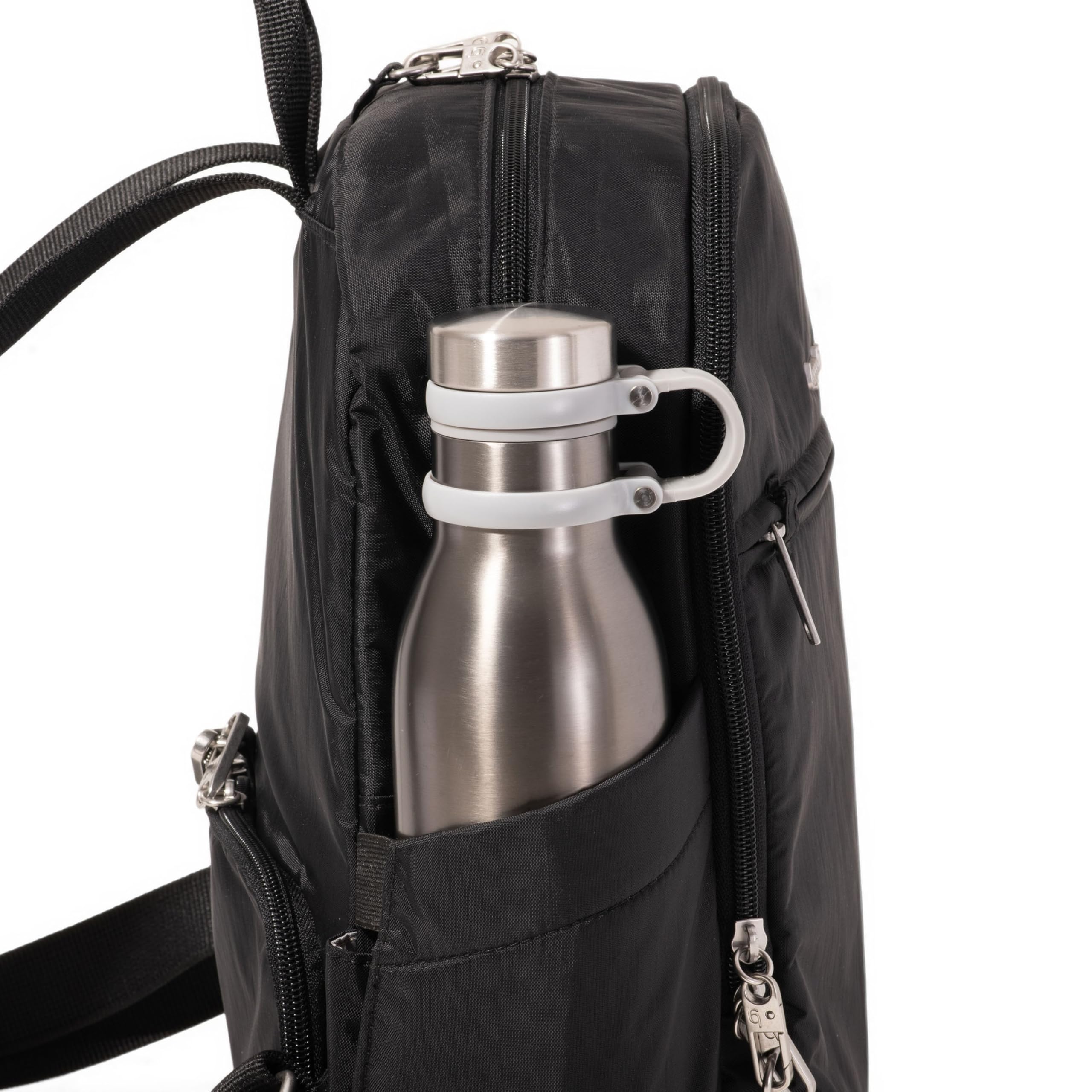 Securtex Anti-Theft Getaway Backpack - 9.4"x13"x5" Travel Safe Bag w/Locking Zippers, Slash-Resistant, RFID - Image 11