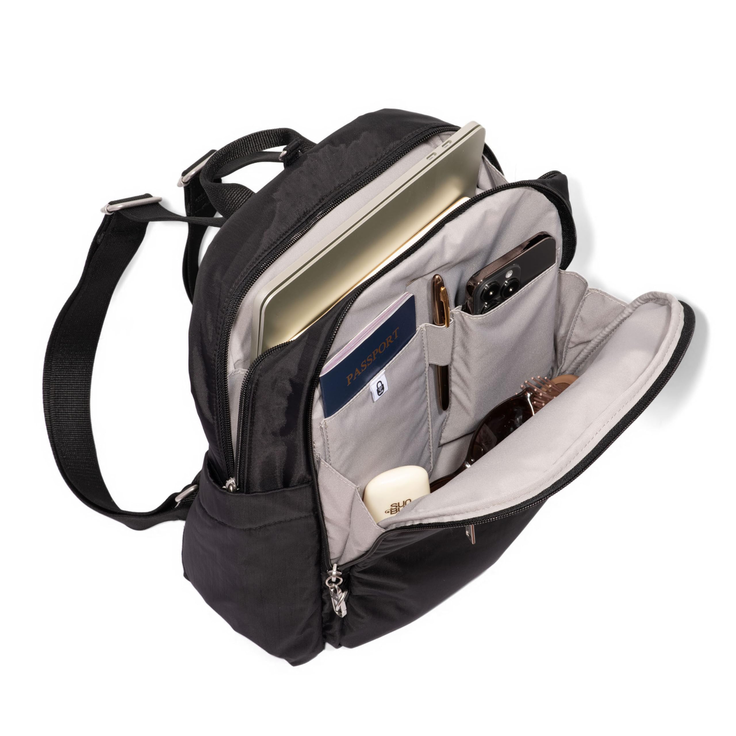 Securtex Anti-Theft Getaway Backpack - 9.4"x13"x5" Travel Safe Bag w/Locking Zippers, Slash-Resistant, RFID - Image 9
