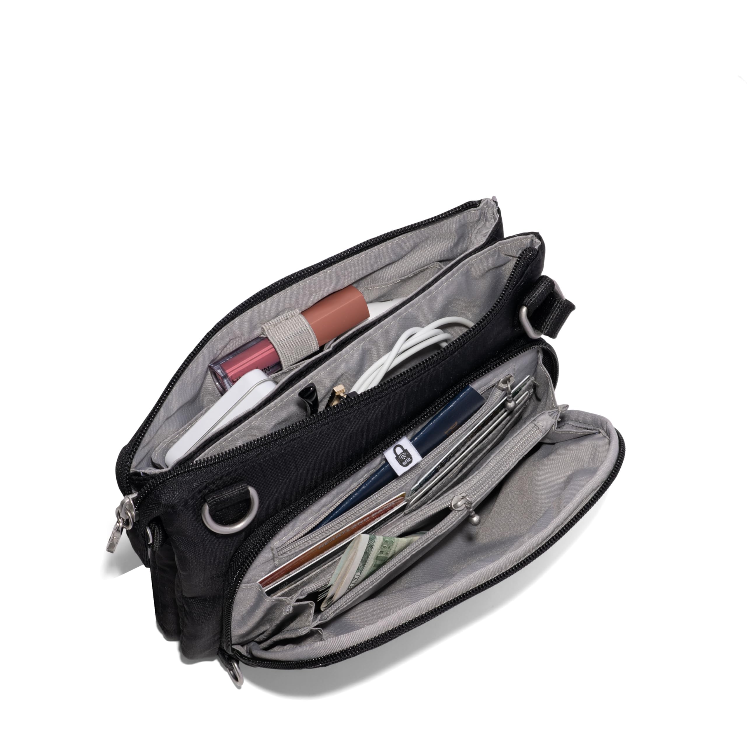 Securtex Anti-Theft Stash Crossbody - 9.25"x 6.25" Travel Safe Bag w/Locking Zippers - Image 10
