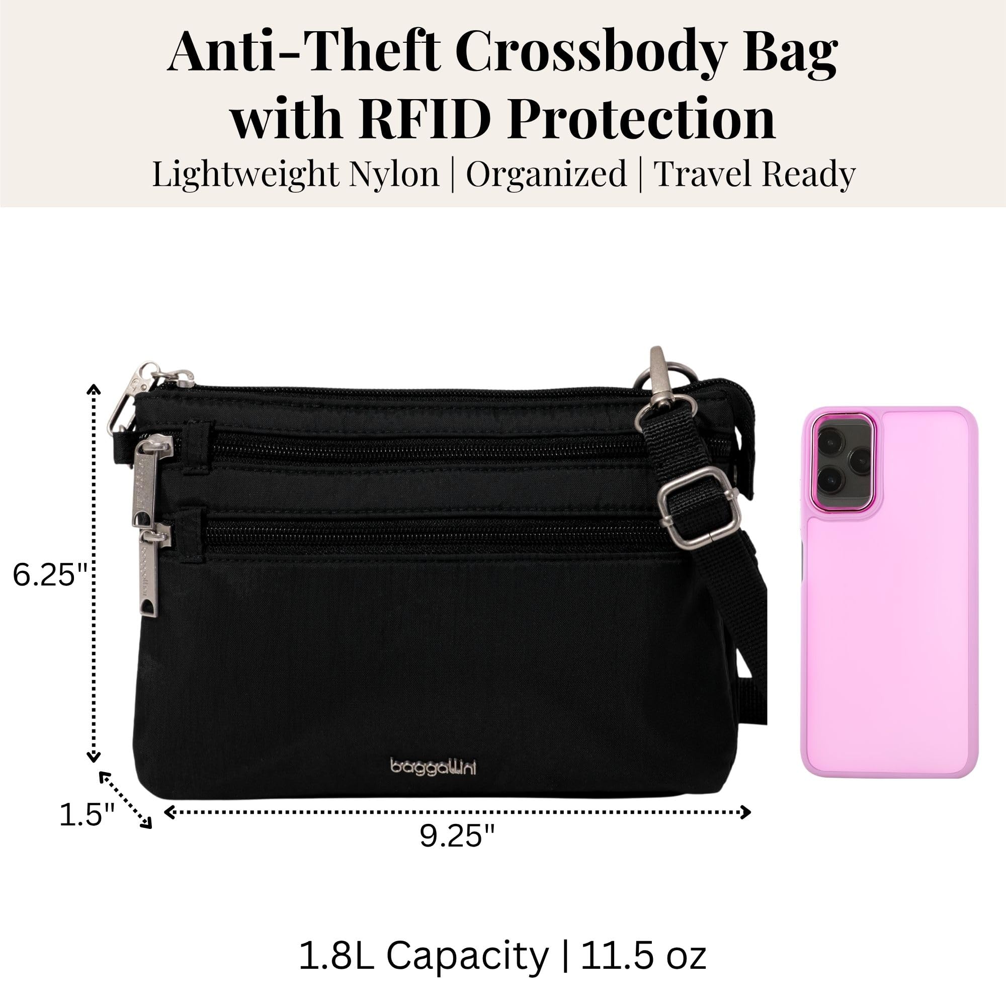 Securtex Anti-Theft Stash Crossbody - 9.25"x 6.25" Travel Safe Bag w/Locking Zippers - Image 4